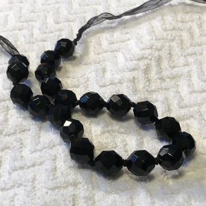 NECKLACE 13” “black crystal” choker
